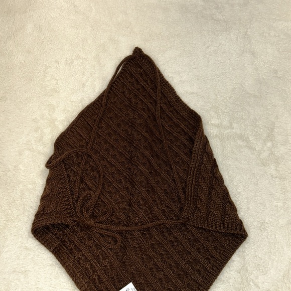 Brown knit sweater crop top - Picture 4 of 4